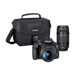 Canon EOS Rebel T7 DSLR Video Two Lens Kit with EF-S 18-55mm & EF 75-300mm Lenses